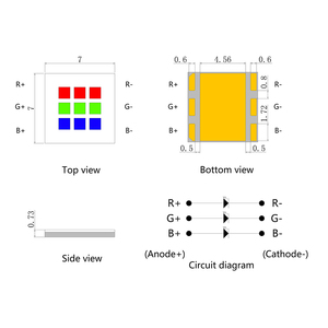 Thiết Kế Mới Ống Kính Phẳng 7070 RGB Công Suất Cao 20W 30W SMD LED Chip - Product Image 3