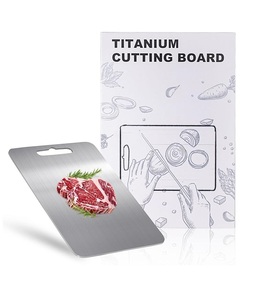 100% <span class=keywords><strong>planche</strong></span> à découper en titane planches à découper avec poignée <span class=keywords><strong>planche</strong></span> de charcuterie réversible pour la maison comptoir extérieur - Product Image 1