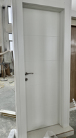 Porte en WPC moderne simple invisible à montage encastré sans cadre, hauteur de plafond, porte de chambre à coucher, porte intérieure cachée
