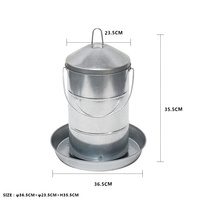 Mangeoire pour volaille en métal galvanisé avec poignée Seau d'alimentation pour poulet de grande capacité Factory Direct Heavy Duty Farm Poulet Feeder