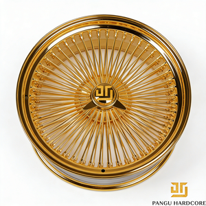 Jantes à rayons Pangu Gold Wire, finition chromée, 13, 14, 15, 17, 20 pouces, pour voitures classiques, lowriders, jantes personnalisées, pièces détachées. - Product Image 6