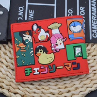Grosir gergaji mesin pria Pochita Manga pola kartun dompet koin dompet pendek Anime kulit PU