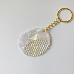 玉溪可爱环保防静电迷你梳子钥匙扣便携小醋酸床单发梳定制Logo时尚配件 - Product Image 6