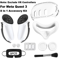 Nouveau Durable Q3 Silicone Masque Dur PC Casque Shell Contrôleur Peaux VR Accessoires Silicone Couverture Ensemble pour Meta Quest 3