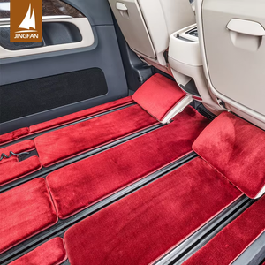 Ensemble complet de <span class=keywords><strong>tapis</strong></span> de sol de voiture en cachemire rouge imperméable et antidérapant de luxe, 10 pièces, pour 7 places, Benz Classe V W447 <span class=keywords><strong>VITO</strong></span> V250L V260L - Product Image 6
