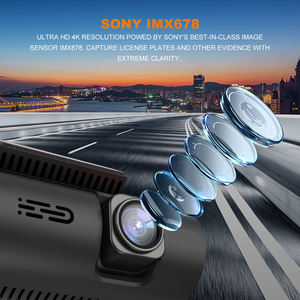 Cámara para Auto 4K de Doble Lente Delantera y Trasera con GPS, Sensor SONY STARVIS2, WiFi 5G Integrado, Visión Nocturna, 1 Año de Garantía ZD72S - Product Image 2