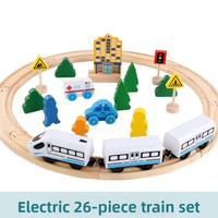 Train électrique magnétique en bois pour enfants (4-6 ans) – Jouet éducatif et amusant avec rails de transport