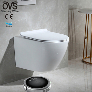 โถสุขภัณฑ์แบบแขวนผนัง OVS Ce Cupc P-trap 180 มม. แบบฝังผนัง ชิ้นเดียว ผลิตจากเซรามิก สำหรับบ้านพักอาศัย ห้องน้ำ รุ่น WC-18001R เซรามิก - Product Image 1