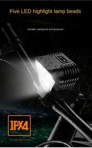 NOUVEAU Phare de vélo rechargeable puissant avec réflecteurs, accessoires de phare avant pour la conduite nocturne - Product Image 4