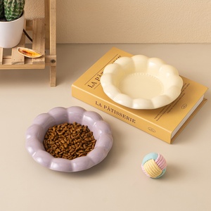 Mangkuk Makan Hewan Peliharaan Keramik Warna Solid Bulat untuk Kucing & Anjing, Mudah Dibersihkan untuk Air dan Makanan - Product Image 4