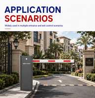 Barrière de parking électrique intelligente Bisen DZ138 24V DC sans balais avec télécommande pour contrôle d'accès des véhicules