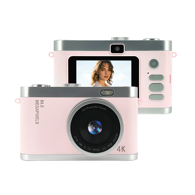 4K Digital Camera 48MP Autofocus Vlogging Photography Video Recorder Flip Screen Zoom Portable Camera for Students