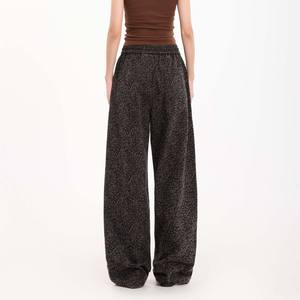 Men's High Waist Y2K Soft High Street Style Straight-Leg Wide Leg Vintage Leopard Print Pattern Casual <strong>Jeans</strong> Wholesale MOQ50 - Product Image 4