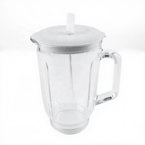 Mixeur D03A 176 avec pot en verre de 1000 ml, lame en acier inoxydable, pièce de rechange manuelle, couvercle blanc avec barre de pression, couvercle en plastique, usage domestique - Product Image 1
