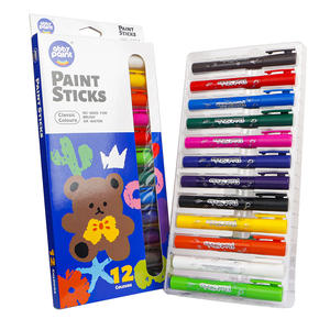 Crayons à l'huile à torsion, crayons à l'eau pour enfants, 12 couleurs, séchage rapide, non salissants, crayons d'art pour la peinture et le gribouillage, fournitures d'art - Product Image 1