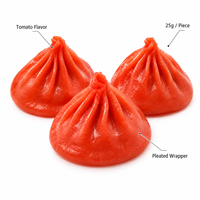 Xiaolongbao Daging Nabati Rasa Tomat 25g Makanan Beku Siap Saji dalam Kemasan 12 Buah/Paket untuk Pembeli Grosir