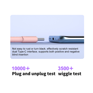 Kinglen 1m đẹp Cáp USB 6A nhanh sạc cáp dữ liệu Micro/IP/Type-C màu - Product Image 2