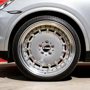 Set di 2 Cerchi in Lega 5x114.3 da 17 18 19 20 22 24 Pollici con Bordo Graduato Forgiato per <span class=keywords><strong>Mercedes</strong></span> W124 W160 <span class=keywords><strong>W126</strong></span> W114 C126 Classe SL - Product Image 1