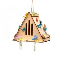 Bricolage écologique suspendu artisanat Nature papillon coccinelle insecte bénéfique nid d'hôtel en bois Kits de maison papillon