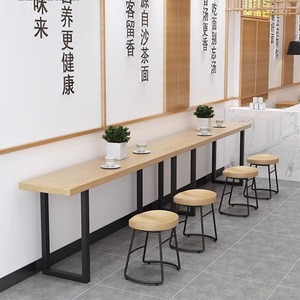 Juego de Mesa y Sillas de <span class=keywords><strong>Bar</strong></span> Modernas de Estilo <span class=keywords><strong>Rock</strong></span>, Montadas en la Pared y con Patas Altas, para Uso en Hoteles, Muebles Comerciales Duraderos - Product Image 1