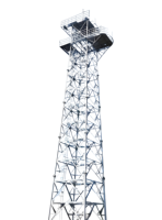 Structure de tour en acier modulaire galvanisée à chaud à 4 pieds, adaptable en montagne, pour la surveillance télécom et l'alerte précoce des incendies forestiers