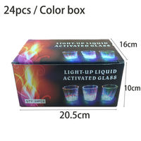 Gobelets lumineux LED personnalisés avec logo, verres à shot clignotants, gobelets lumineux en plastique, décorations de fête