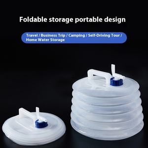 Wholesale Outdoor Collapsible Bucket Foldable Water Bag Survival Storage Portable Carrier Container Camp <b>Camping</b> Equipment - Product Image 5