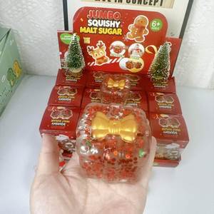 Jouet anti-stress de Noël en maltose, mignon bonhomme de neige, cerf, homme en pain d'épices, jouet souple scintillant pour cadeaux Likewinner PU/TPR - Product Image 3
