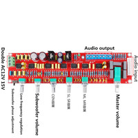 Carte d'amplificateur audio OEM 5.1 canaux HIFI avec potentiomètre de réglage du tonalité, modèle de séparation de la phase avant, double alimentation AC12V15V NE5532, Guangdong
