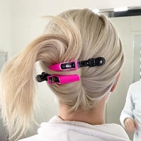 Pinces à cheveux personnalisées avec logo, directement de l'usine, accessoires professionnels pour la coiffure, pinces de sectionnement, pinces bec de canard pour salon de coiffure