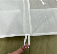 Couverture de robe blanche non tissée anti-poussière de grande taille personnalisée sacs de rangement de vêtements de costume de robe de mariage
