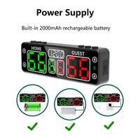 Tableau d'affichage numérique rechargeable alimenté par batterie avec minuterie, tableau d'affichage magnétique LED pour jeux portables avec bouton