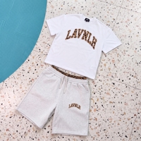Ensemble T-shirt et jogging imprimé léopard pour homme avec patchs brodés personnalisés, double ceinture, style streetwear hip-hop