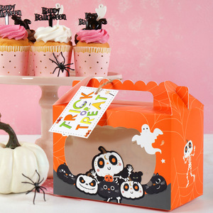 Scatole Regalo Personalizzate per Feste di Halloween in Carta Kraft, Scatole per Dolci e Caramelle con Finestra Trasparente - Product Image 3