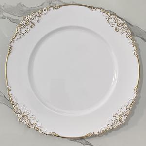 Juego de platos clásicos de plástico <span class=keywords><strong>y</strong></span> blanco con elegantes platos de carga-Colección <span class=keywords><strong>completa</strong></span> de <span class=keywords><strong>vajilla</strong></span> para comedor <span class=keywords><strong>y</strong></span> servicio - Product Image 6