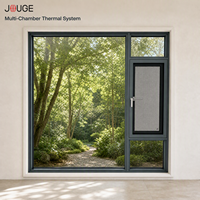 Joint d'angle de précision en aluminium de qualité architecturale pour fenêtre extérieure 110PE, paroi de 1,8 mm, bande PA66 de 44 mm pour projets professionnels