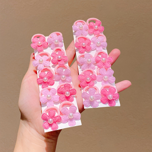 2026 Hot Selling Simple Temperament High Elasticity Pink Flower Hair <b>Tie</b> Sweet Cute Style Women's Hair <b>Ties</b> Fashionable Jewelry - Product Image 4