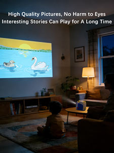 Proiettore LED per <span class=keywords><strong>Racconti</strong></span> Interattivi, Giocattolo Portatile Mini Proiettore <span class=keywords><strong>di</strong></span> Storie, Serie Fiabe e Dinosauri, Bianco - Product Image 4