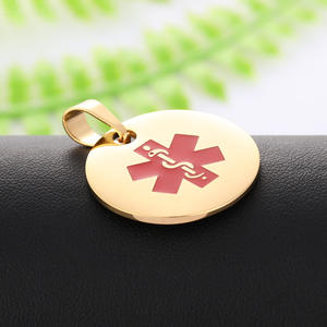 Collar con colgante de acero inoxidable con etiqueta de identificación médica para perro, con grabado personalizado de cadena - Product Image 6