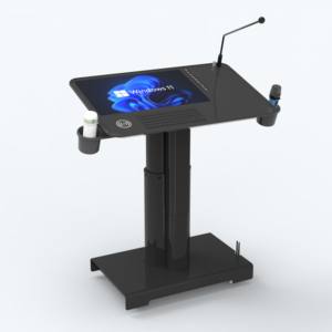 <span class=keywords><strong>Atril</strong></span> eléctrico de altura ajustable IOT micrófono infrarrojo inalámbrico podio profesor universitario <span class=keywords><strong>escritorio</strong></span> de la computadora del habla - Product Image 6