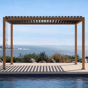 Pergola motorisée en aluminium, toit à lames bioclimatiques, imperméable, gazebo extérieur robuste, télécommande pour <span class=keywords><strong>terrasse</strong></span> - Product Image 4