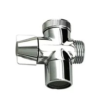 Vanne de dérivation en laiton HONGDEC avec raccord cannelé, adaptateur de robinet pour douche et robinet / toilettes G1/2