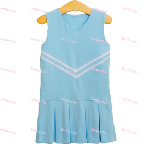 Abiti Estivi per Bambini, Uniformi da Cheerleader all'Ingrosso, Gonne Plissettate con Logo Personalizzato, Vestitini per Bambine - Product Image 6