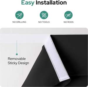 <span class=keywords><strong>Tende</strong></span> Oscuranti per Porte alla Francese, <span class=keywords><strong>Tende</strong></span> per Porte e Finestre, Copertura Termoisolante per Vetri, Oscurante per Finestre, Senza Motivi, per Camera da Letto - Product Image 2