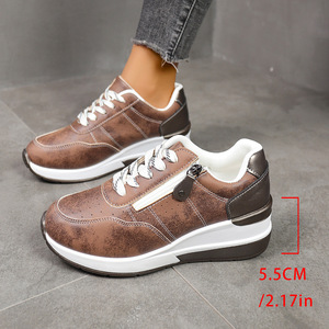 Zapatos Deportivos Clásicos para Mujer, con Suela Gruesa, Ligeros, Duraderos, Transpirables, Cómodos, Casuales, para Caminar - Product Image 1