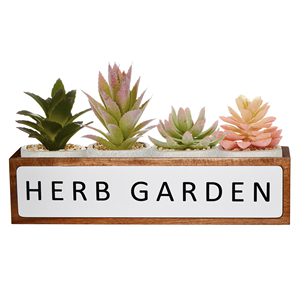 Organisateur artistique de jardin d'herbes en bois durable, jardinière de fenêtre, support en pot d'affichage de support de pot de fleur avec une faible teneur en eau - Product Image 4