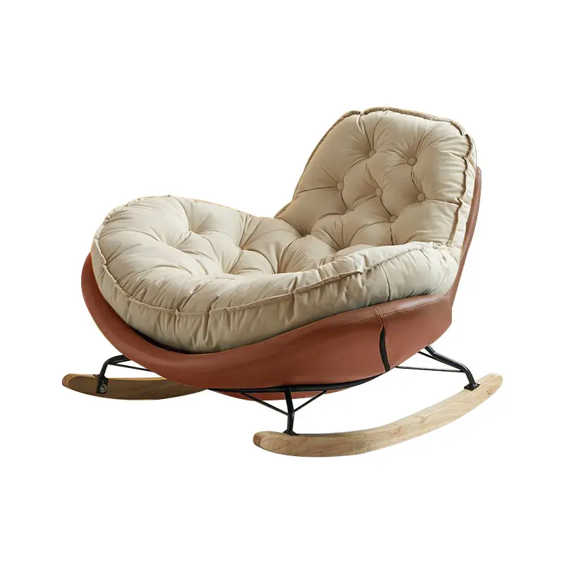 흔들리는 의자 거실 빛 럭셔리 게으른 소파 싱글 흔들 의자 안락 의자 간단한 현대 발코니 레저 의자