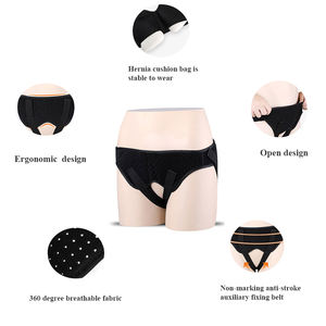 สายรัดเอวสำหรับไส้เลื่อนขาหนีบเดี่ยว ขาหนีบคู่ หรือไส้เลื่อนจากการเล่นกีฬา พร้อมแผ่นรองรับแรงกดแบบถอดได้สองชิ้น - Product Image 4