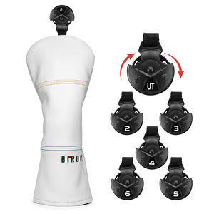 Housse de tête de club de golf à prix de gros, broderie de logo personnalisée, housse de tête de driver en bois - Product Image 3