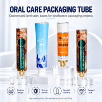 Tubes de dentifrice laminés de qualité alimentaire avec logo personnalisé, en aluminium et plastique, haute barrière, imprimés UV, avec bouchon à vis, emballage 12,7-35 mm
